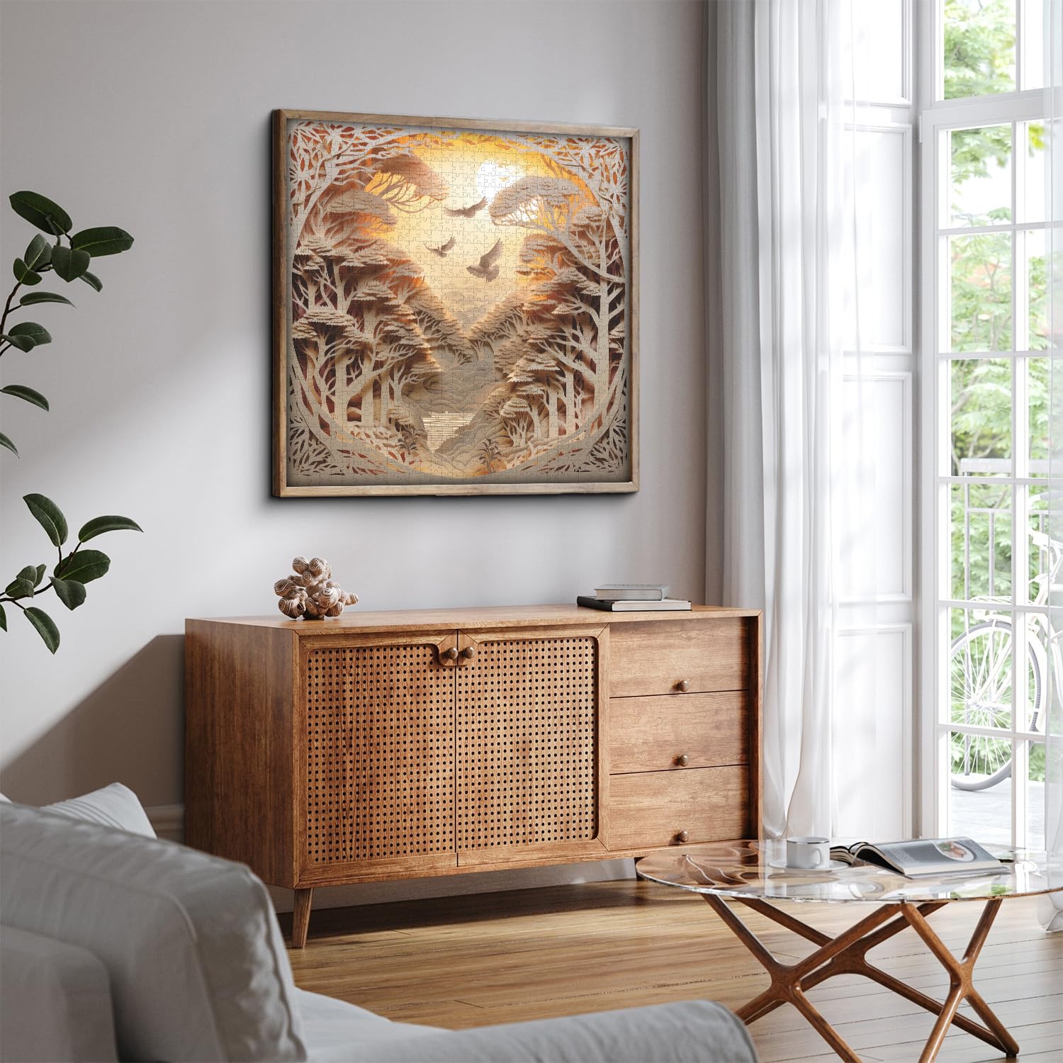 3d Forest Sunset Puzzle Puzzle 1000 pièces