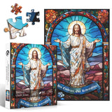 Vetro colorato Gesù Cristo Jigsaw Puzzle 1000 pezzi
