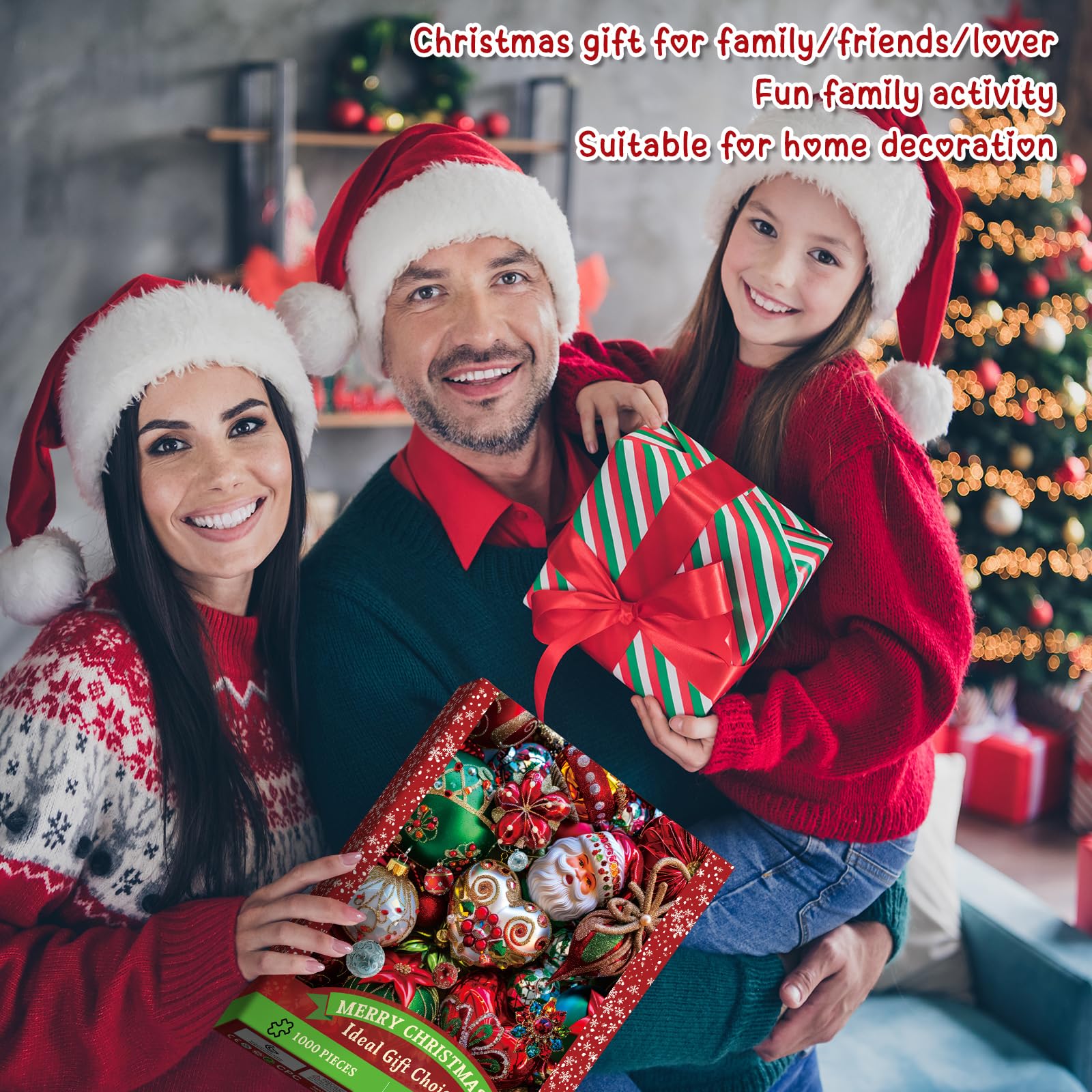 Adventskalender des Weihnachtsgedächtnisses Jigsaw Puzzle 1000 Stücke