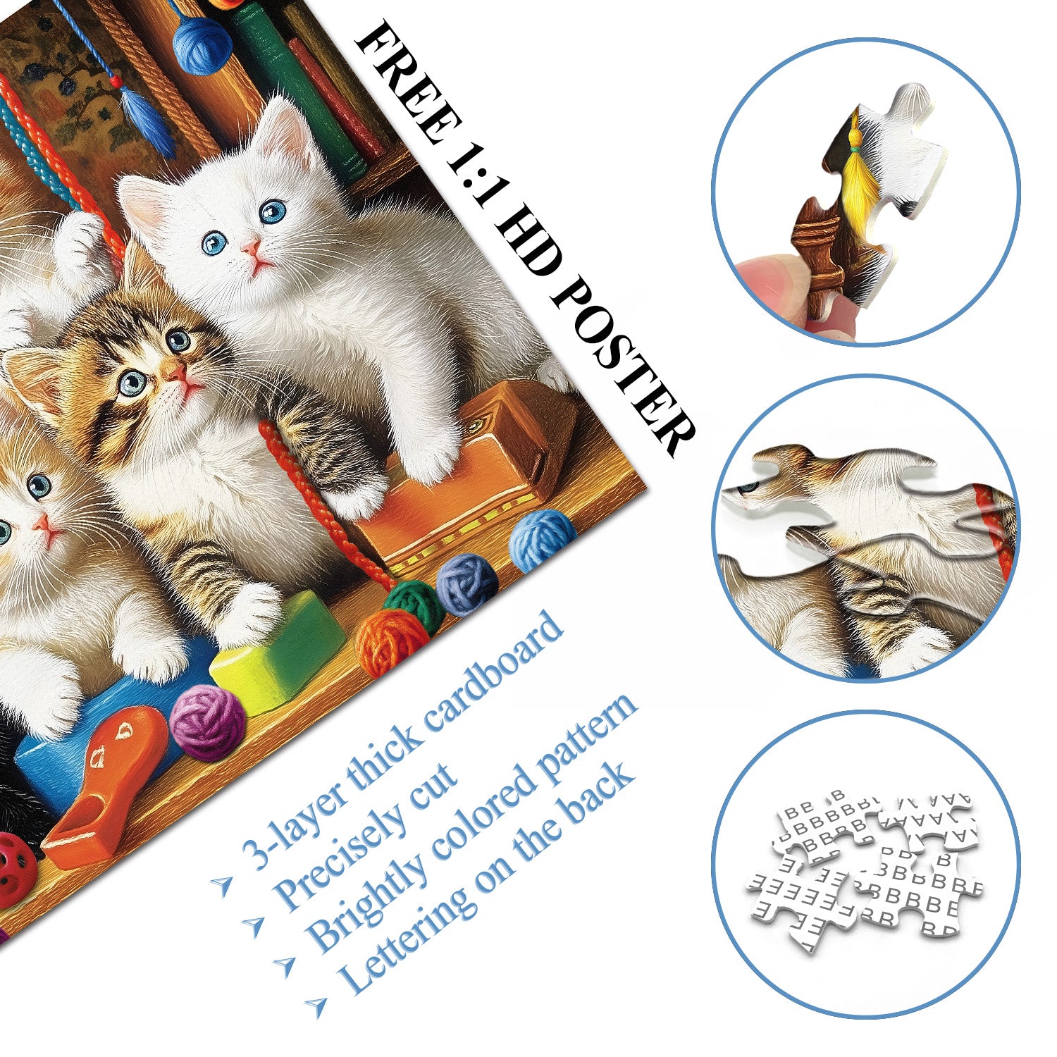 Pieci 1000 di gattini di gattini 1000 pezzi