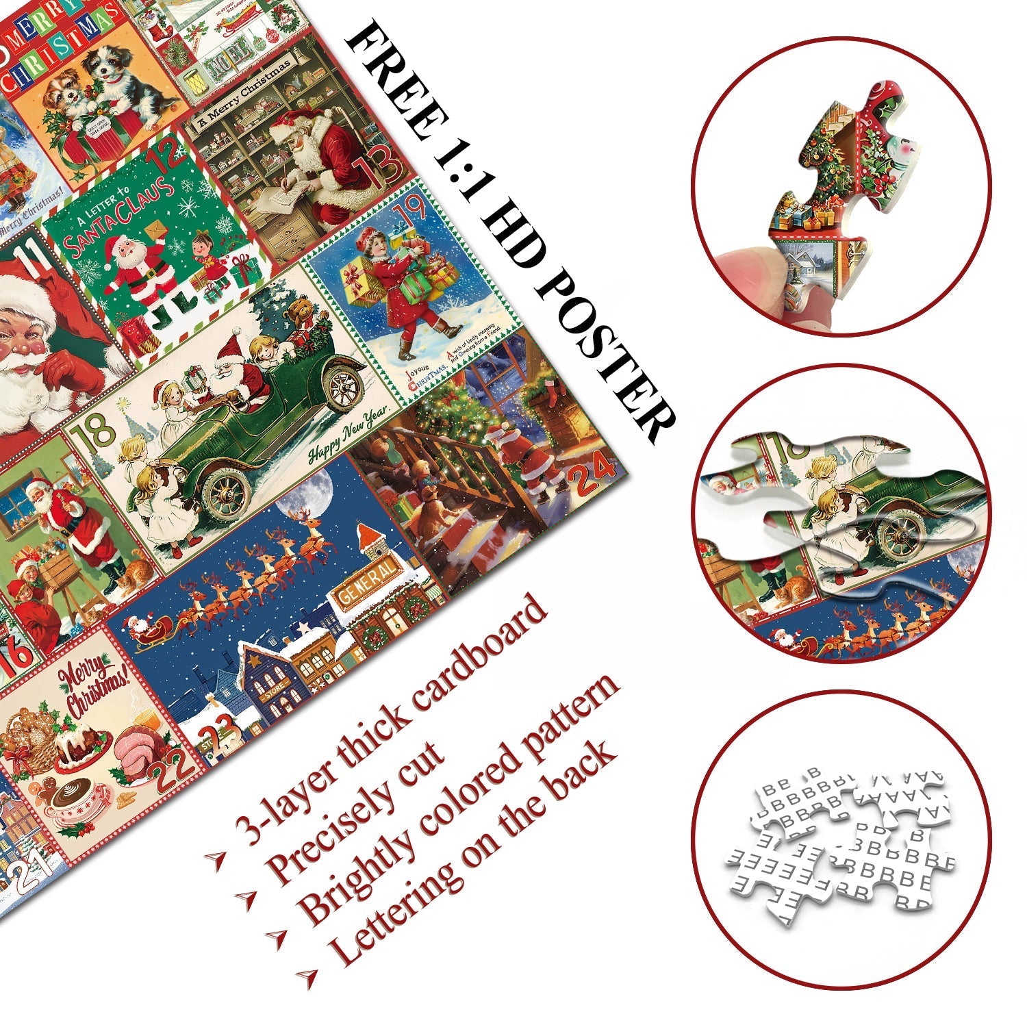 Calendario de Navidad Rompecabezas Puzzle 1000 piezas