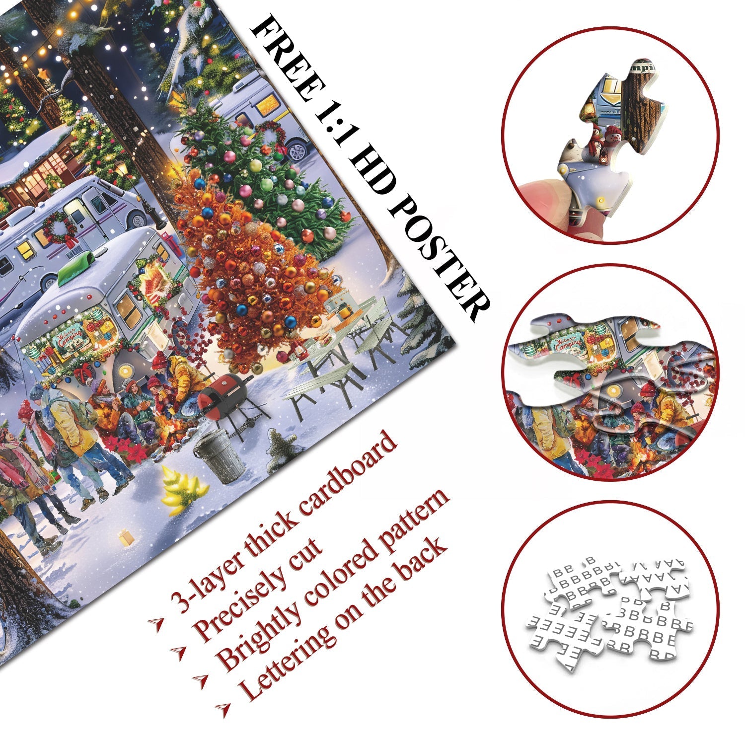 Puzzle da campeggio di Natale 1000 pezzi