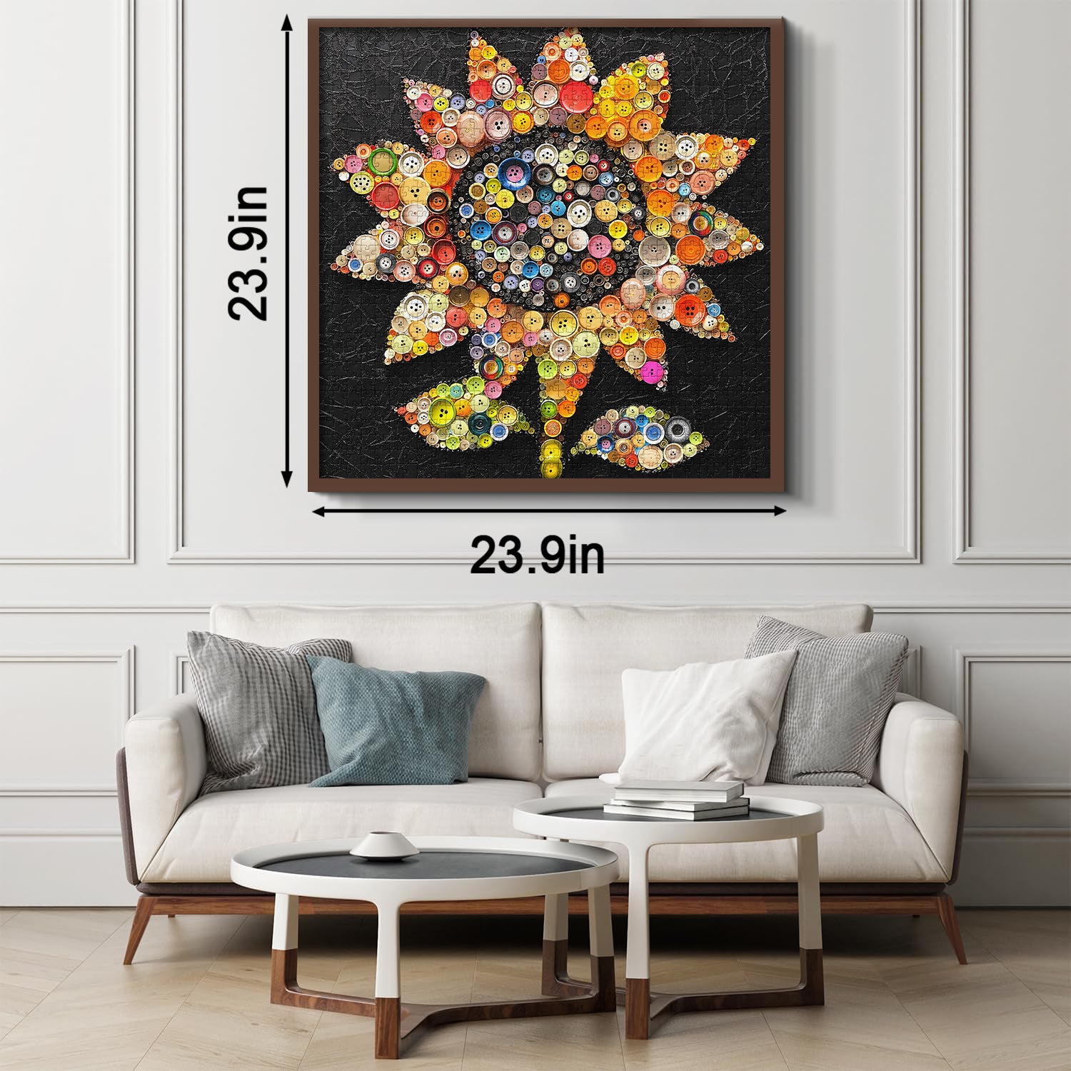 Pulsante girasole puzzle puzzle 1000 pezzi