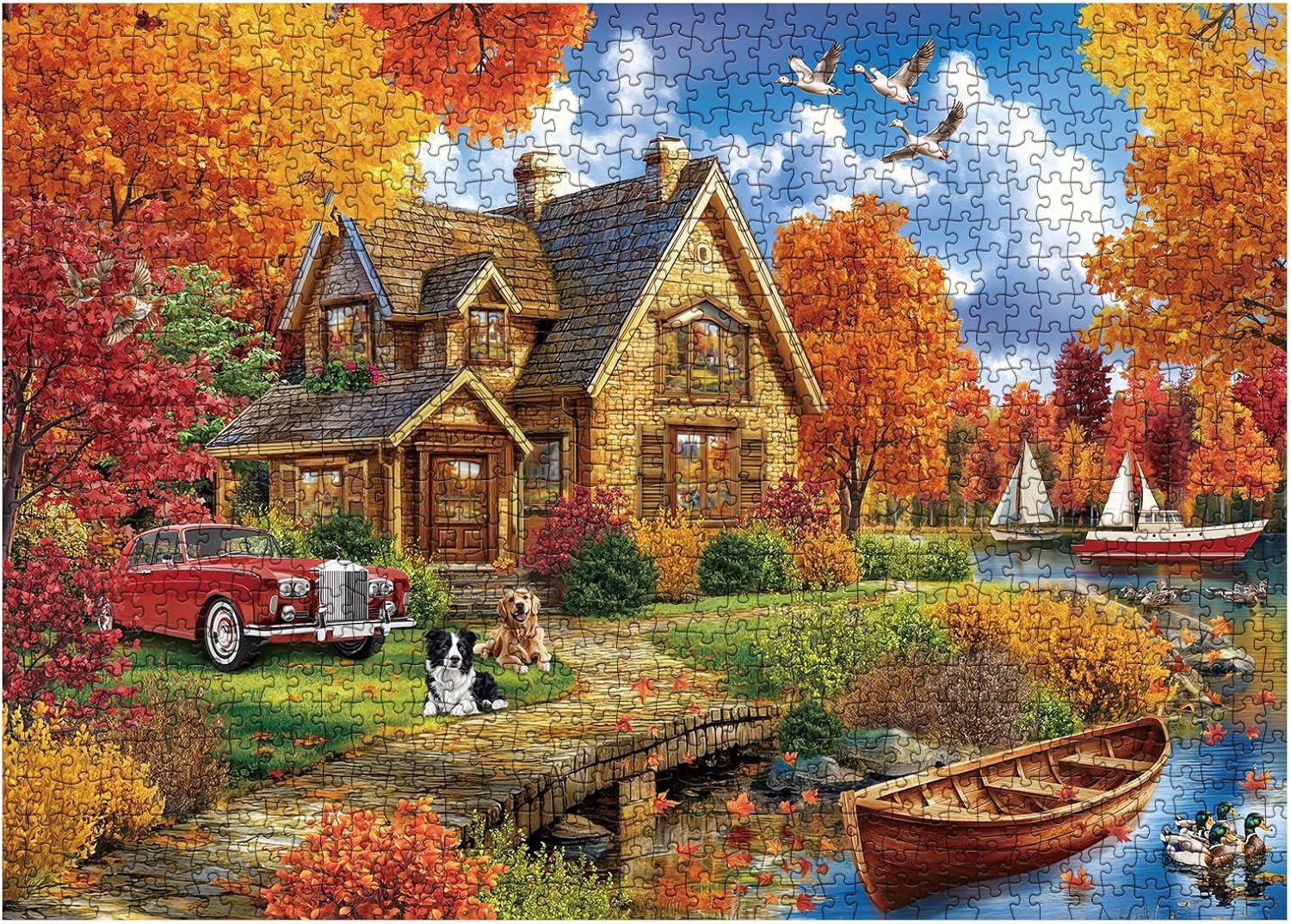 Herbst -Ruhepuzzle 1000 Teile