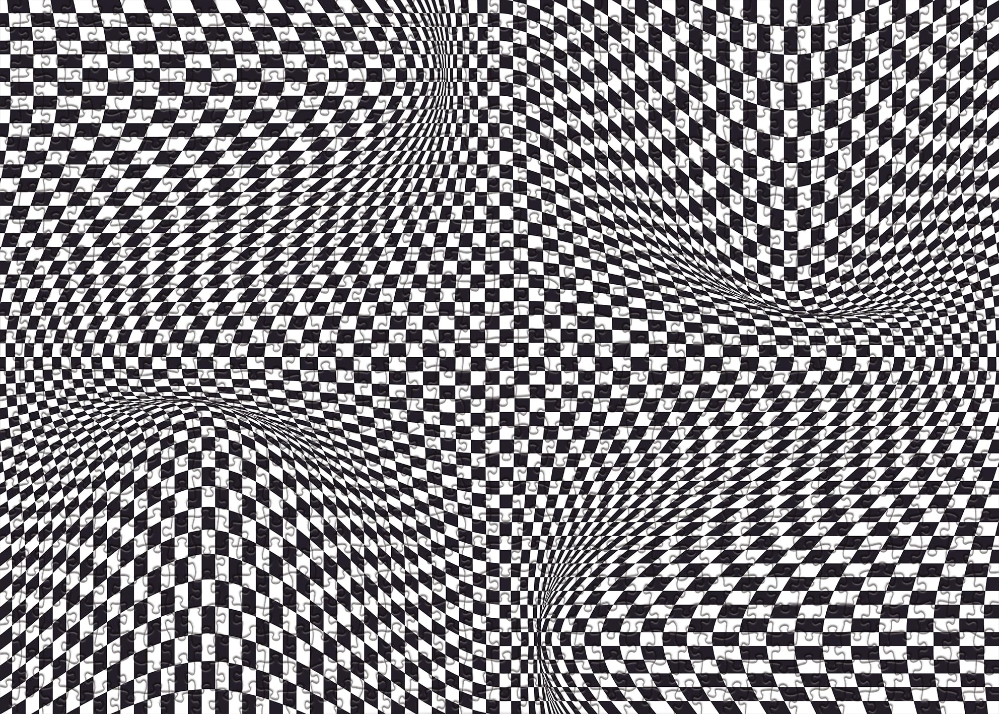 Puzzle à carreaux à carreaux noir et blanc 1000 pièces
