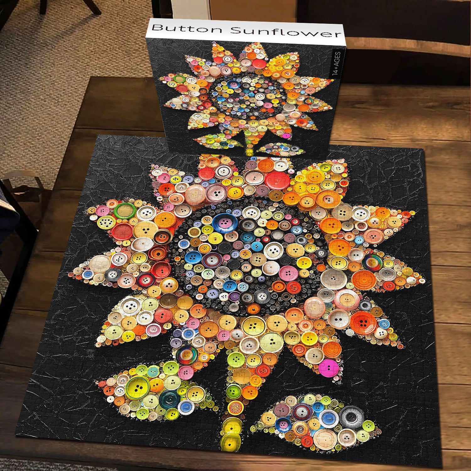 Pulsante girasole puzzle puzzle 1000 pezzi
