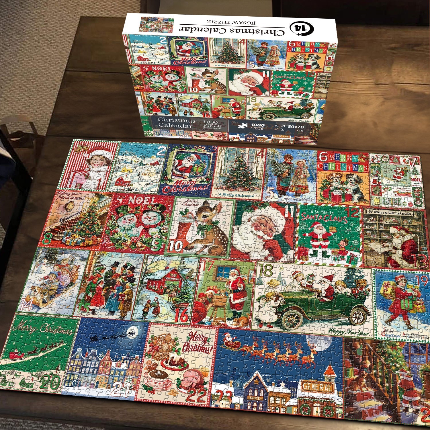 Calendario de Navidad Rompecabezas Puzzle 1000 piezas