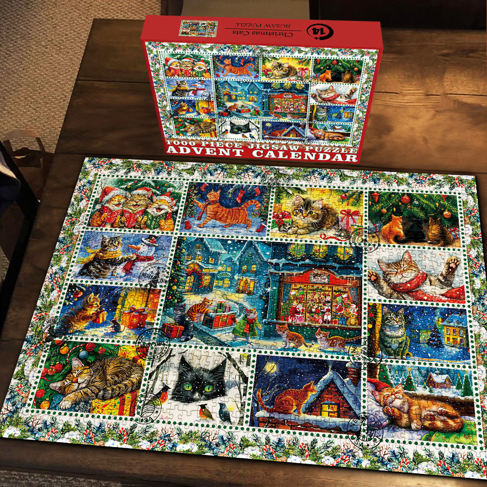 Christmas Cats Avent Calendar Puzzle 1000 pièces