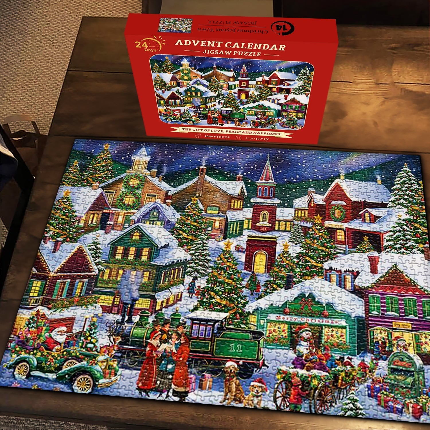 Calendario per l'avvento di Natale Gioioso di Natale PUZLE 1000 pezzi