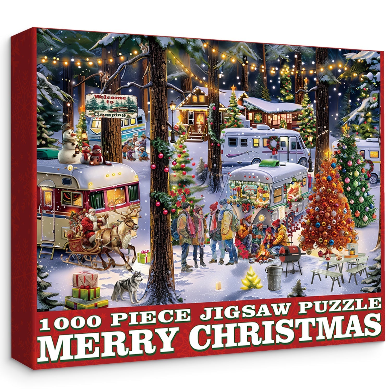 Puzzle da campeggio di Natale 1000 pezzi