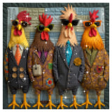 Runway Roosters Diamond Painting Kit