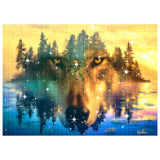 Lake Wild Wolf Diamond Painting Kit