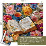 Floral Tea Reading Jigsaw Puzzle 1000 Pieces