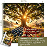 Flag Roots Sunset Oak Jigsaw Puzzle 1000 Piece