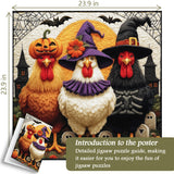 Spooky Halloween Chickens Jigsaw Puzzle 1000 Piece