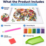 Wildflower Elephant Diamond Painting Kit
