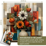 Geometric Floral Rhythm Jigsaw Puzzle 1000 Pieces