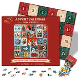 Stamps Christmas Avvent Calendar puzzle puzzle 1000 pezzi