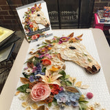 Floral Horse Collage Jigsaw Puzzle 1000 Pieces