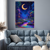 Neon Moonlit Forest Jigsaw Puzzle 1000 Pieces