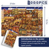 Starry Snow Town Jigsaw Puzzle 1000 Piece