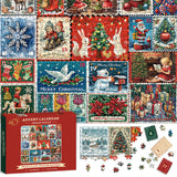 Stamps Christmas Avvent Calendar puzzle puzzle 1000 pezzi