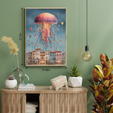 Jigsaw -Jigsaw -Jelzern von Neon Jellyfish 1000 Stücke