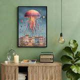 Jigsaw -Jigsaw -Jelzern von Neon Jellyfish 1000 Stücke