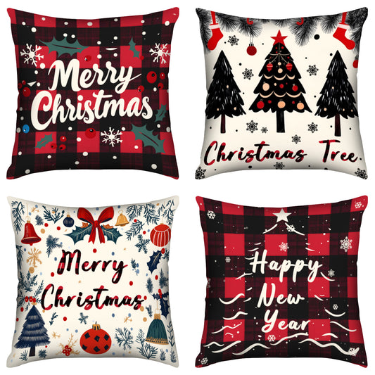 Christmas illustrations Throw Pillow Covers