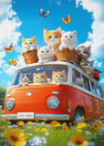 Sunny Cat Ride Jigsaw Puzzle 1000 Pieces