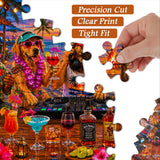Tropical Dogs DJ Party Jigsaw Puzzle 1000 Pieces