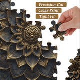 Black Gold Flower Jigsaw Puzzle 1000 Pieces