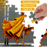 Elegant Lady in Gold Jigsaw Puzzle 1000 Pieces