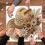 Floral Gem Cowboy Hat Jigsaw Puzzle 1000 Pieces