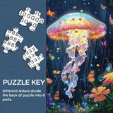 Jigsaw -Jigsaw -Jelzern von Neon Jellyfish 1000 Stücke