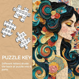 Paper Swirl Lady Jigsaw Puzzle 1000 Piece
