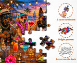 Tropical Dogs DJ Party Jigsaw Puzzle 1000 Pieces