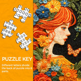 Embroidery Floral Muse Jigsaw Puzzle 1000 Pieces
