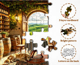 Sunlit Tuscan Wine Cellar Jigsaw Puzzle 1000 Pieces