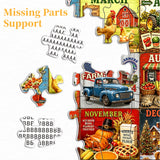Twelve Farm Months Jigsaw Puzzle 1000 Piece