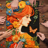 Embroidery Floral Muse Jigsaw Puzzle 1000 Pieces
