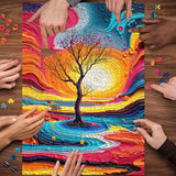 Impasto Art Tree Jigsaw Puzzle 1000 Pieces