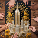 Sunflower Cityscape Jigsaw Puzzle 1000 Pieces