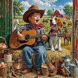 Cowboy Strums Jigsaw Puzzle 1000 Piece