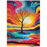 Impasto Art Tree Jigsaw Puzzle 1000 Pieces