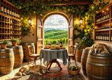 Sunlit Tuscan Wine Cellar Jigsaw Puzzle 1000 Pieces
