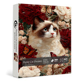 Peony Cat Dreams Jigsaw Puzzle 1000 Pieces