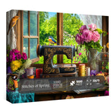 Points de puzzle de printemps 1000 pièces