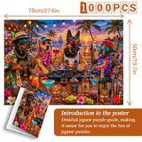 Tropical Dogs DJ Party Jigsaw Puzzle 1000 Pieces