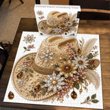 Floral Gem Cowboy Hat Jigsaw Puzzle 1000 Pieces